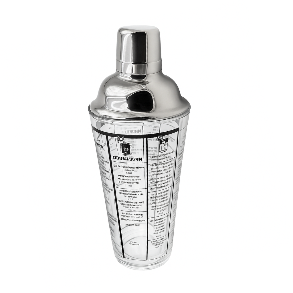 [BCS-002] Cocktail Shaker with Recipes 400ml